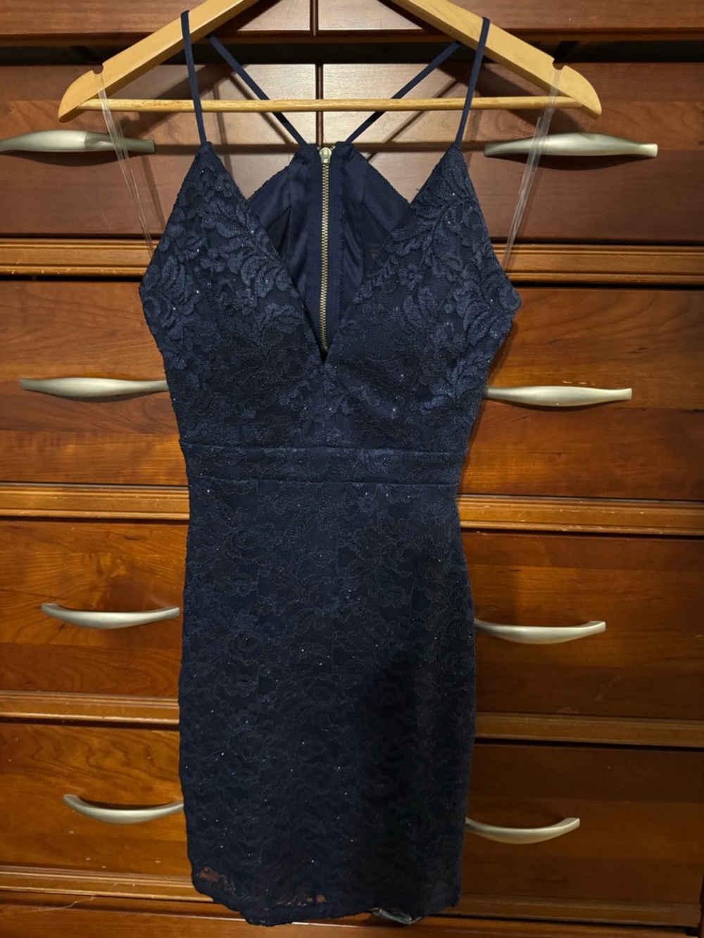 Love, Nickie Lew Navy Lace Bodycon Dress